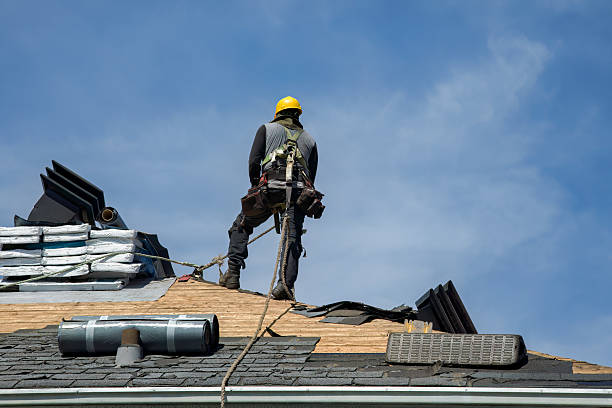Professional Roof Installation technician working in West Eaton, NY